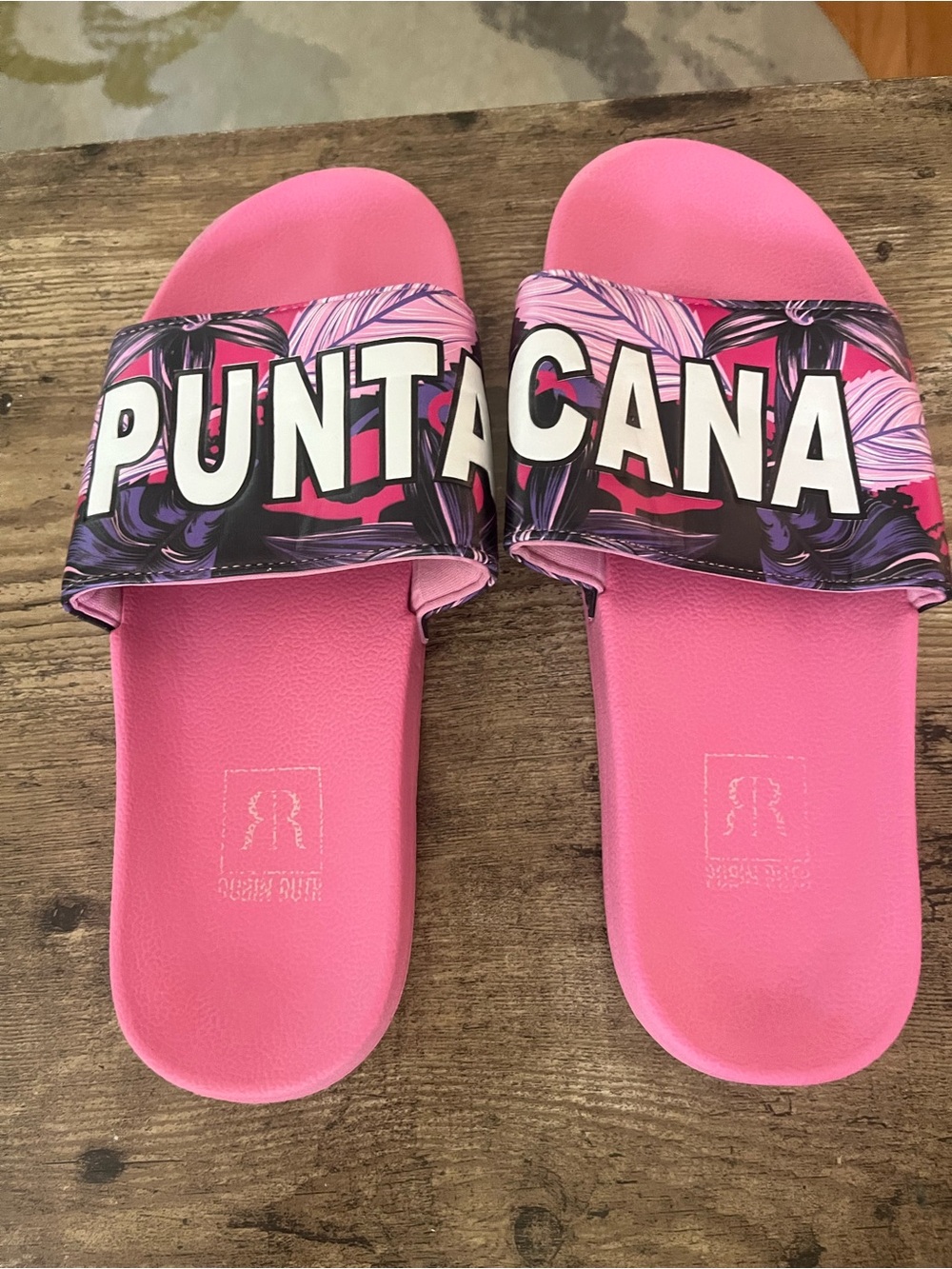 Robin Ruth Pink Slide Sandals with Punta Cana